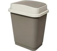 5five - poubelle 25l en plastique taupe