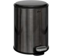 FIVE Simply Smart - Poubelle en Métal "Delta" 6L Inox Noir G