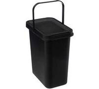 FIVE Simply Smart - Poubelle en Plastique Anse 12L Noir Noir