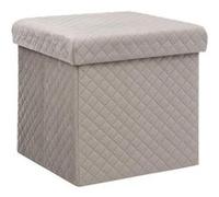 FIVE Simply Smart - Pouf Carré en Velours "Mix N'Modul" 31cm Lin Beige G