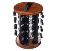 FIVE Simply Smart - Présentoir à Epices Rotatif "Acacia" 16 Pots Naturel