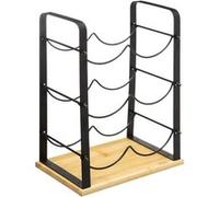 Five Simply Smart - Rack à bouteilles Nera en bambou et métal - Beige et Noir Noir G