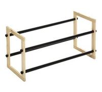 Étagère à chaussures extensible pour 12 paires en métal et bois