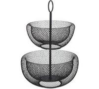 FIVE Simply Smart - Serviteur 2 Étages en Métal "Mesh" 38cm Noir Noir G