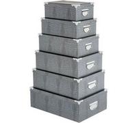 5five - 6 boîtes coin métal croco gris