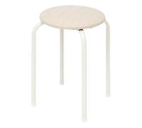 Five Simply Smart - Tabouret d'appoint en métal et tissu chiné FLEXY - Beige