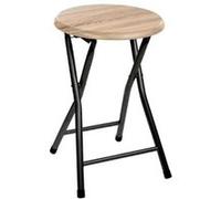 FIVE Simply Smart - Tabouret Pliant "Utilitaire" 46cm Noir & Naturel Noir G