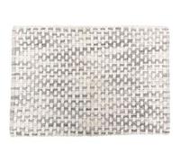 Tapis de Bain Tressé en Coton "Dégradé" 50x75cm Gris
