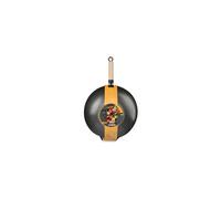 FIVE Simply Smart - Wok en Acier & Manche en Bois "Tio" 35cm Noir Noir G