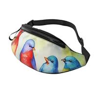 Five Singing Birds Sac banane pour homme et femme Sac banane de voyage avec sangle réglable Sac banane imperméable pour cyclisme
