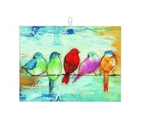 Five Singing Birdsprint Tapis de séchage absorbant pour comptoir de cuisine égouttoir antidérapant 45,7 x 61 cm