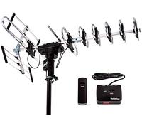 Five Star - Antenne TV extérieure - portée jusqu'à 322 km - rotation directionnelle à 360 degrés - HDTV 1080p 4K VHF UHF - supporte 5 téléviseurs et radio FM