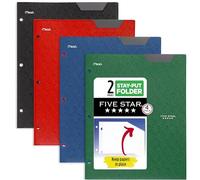 Five Star Chemises pour cartables à anneaux avec 2 pochettes perforées,24 x 29,9 cm 4 Pack