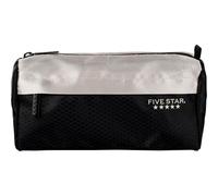 Five Star Trousse à Crayons, Trousse à stylos, Compatible avec classeur à 3 Anneaux, Pochette à 9 Poches, Noir/Gris, Pochette à 9 Poches