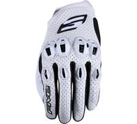 Five Stunt Evo 2 Gants de moto perforés, Blanc/Noir, Taille XL