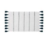 Five - Tapis de Salle de Bain en Coton avec Pompons Bleu pétrole 50 x 75 cm