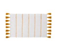 Five - Tapis de Salle de Bain en Coton avec Pompons Ocre 50 x 75 cm