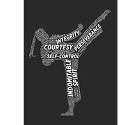 Five Tenets Of Taekwondo: Taekwondo Girl College Ruled Line Notebook