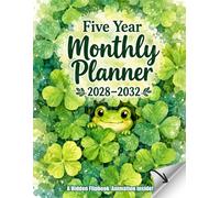 Five Year Monthly Planner 2028-2032: 60 Month Calendar Organizer Two Pages Per Month from January 2028 to December 2032 with Holidays | With Cute ... inside for Frog Lovers Large Size 8.5x11