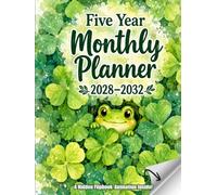 Five Year Monthly Planner 2028-2032: 60 Month Calendar Organizer Two Pages Per Month from January 2028 to December 2032 with Holidays | With Cute ... inside for Frog Lovers Large Size 8.5x11