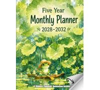 Five Year Monthly Planner 2028-2032: 60 Month Calendar Organizer Two Pages Per Month with Holidays from January 2028 to December 2032 | With Cute Flipbook Animation inside for Frog Lovers Large Size