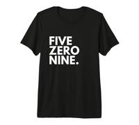 Five Zero Nine Code régional 509 Spokane, Washington T-Shirt Haut de Gamme