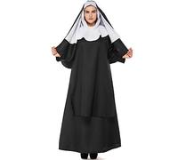 FiveEarl Costume de nonne pour femme - Robe d'Halloween (XXL)