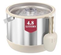 FiveHome 4.8L Seau a glacon, Seau à Glace à Double paroi Isolante, sans BPA | Double paroi isotherme, Avec pelle, Pour bars à cocktails et fêtes