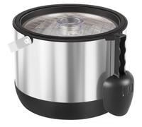 FiveHome Seau a glacon en Acier Inoxydable de 4,8 litres avec Couvercle et Pelle, Seau a glacon Isotherme Double paroi pour Les Bars à Cocktails et Les fêtes, sans BPA