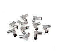 fivekim 10 pièces Angle Droit Angle 90 degrés F connecteur Femelle à RF coaxial mâle fiche aérienne