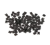 fivekim 100 Pcs 2.54Mm Standard Jumper Blocks pour Disque Dur DVD Cartes Mère Pitch Jumper