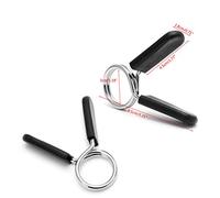 fivekim 2 Pièces 30 MM Barbell Gym Haltérophilie Bar Haltère Serrure Pince Ressort Collier Clips Fitness Équipement Accessoires Argent avec