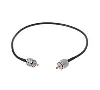 fivekim Connecteur de câble coaxial RF UHF Pl259 mâle à UHF mâle Pl259 Rg58 Pigtail Cable 50Cm mâle à UHF mâle