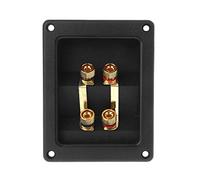 fivekim Terminal Cup Connector 266 Parts Express Binding Posts Gold Banana Jacks Encastré Bi-Amp Speaker Box Black Stage Speaker Junction Box Black