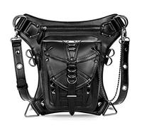 FiveloveTwo Hommes Femmes Punk Multi-usages Tactique Goutte Jambe Bras Sac Pack Hanche Ceinture Taille Sacs Banane Sport Sac À Bandoulière Sacs Banane Ville Noir