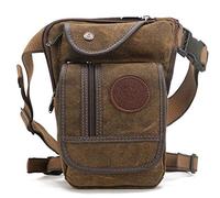 FiveloveTwo Sac de Jambe Sac de Taille SacTactique Ceinture Sacs Bananes de Randonnée Sacoche La Pochette Multifonctionnelle Utilitaire pour Voyage Sport Extérieurs Cyclisme Marron foncé