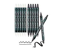 FiveMileBro 10 PCS Stylos de Peinture Acrylique Noir et Blanc, Marqueur Noir et Blanc pour Toile, Galet, Verre, Metal, Pneu, Bois Marqueur Peinture