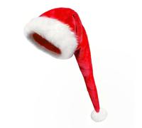 FiveMileBro Bonnet Noël Long en Peluche, Chapeau Père Noël, Accessoires pour Hommes et Femmes (Rouge)