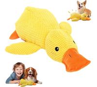FiveMileBro Canard en Peluche Jouet pour Chien, Jouet Canard Couineur Jaune Doux, Jouet Interactif pour Chiots et Chiens de Petite et Moyenne Taille(25x22cm)