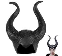 FiveMileBro Maléfique Cornes Reine Bandeau, Maléfique Chapeau Cornes en Latex, Halloween Cornes de Maléfique, pour Halloween Carnaval Cosplay Party