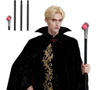 FiveMileBro Sceptre Halloween Canne Vampire Canne Gothique - Accessoire Costume Enfants - Canne Magique Méchante pour Fête Cosplay (Rouge)