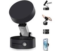 FiveMileBro Support de Téléphone Magnétique, Support de Voiture à Ventouse, Pliable et RéTractable, Double Face pour Verre/Mur, Compatible avec Tous Les Téléphones (Noir)