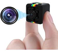 FiveSky SQ11 Mini Camera Espion Enregistreur, Full HD 1080P Spy Cam sans Fil Nanny Caméra Cachée avec Détection de Mouvement et Vision Nocturne, Interieur/Exterieur Micro Surveillance G Rose, Black