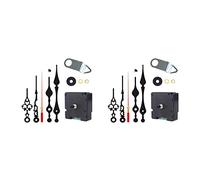 Fivetwofive 2X Kit de Mécanisme de Mouvement D'Horloge Bricolage Silencieux Radiocommandé Mode de Signal DCF Allemagne avec 4 Ensembles de Remplacement de Réparation de Mains