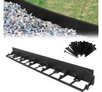 FIVMEN Bordure de pelouse flexible 36 pièces avec 150 ancrages Bordure de pelouse plastique Dimensions individuelles : L 100 x H 7.2 cm, longueur totale 36M hauteur 7.8cm, Noir