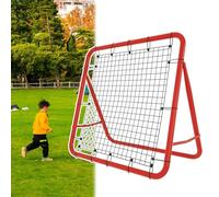 FIVMEN Filet de rebond pour enfants - Accessoire d'entraînement de football - 100 x 100 cm - Avec 4 niveaux réglables - Pour football, handball, volley-ball, basketball