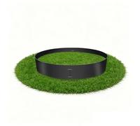 FIVMEN Lot de 30 bordures de pelouse en métal - 100 x 18 cm - Résistant aux intempéries - Galvanisé - Avec boucle - Bordure de tonte flexible - Pour parterre de fleurs, cour, allée de jardin, noir