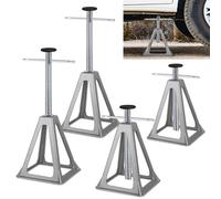 FIVMEN Lot de 4 chandelles d'essieu en aluminium - Hauteur réglable de 280 à 435 mm - 1T - Pour caravane, remorque, caravane