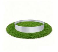 FIVMEN Lot de 50 bordures de pelouse en métal - 100 x 18 cm - Résistant aux intempéries - Galvanisé - Avec boucle - Bord de tonte flexible - Pour parterre de fleurs, cour, allée de jardin, argent