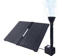 FIVMEN Pompe de bassin solaire 20W Fontaine solaire avec tige de support réglable Fontaine solaire Pompe solaire Pompe à eau fontaine pour jardin, petit étang, réservoir à poissons